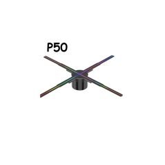 3D Fan Hologram Projektör Logo Led Ekran 576 LED 3 Boyutlu Holografik Reklam Wifi Foto Video 52 Cm