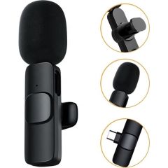 Kablosuz Yaka Mikrofonu iphone Uyumlu Youtube Facebook Tiktok Çekimi Bluetooth Mikrofon Tek Mikrofon