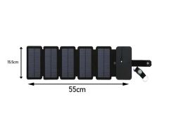 Taşınabilir Güneş Enerji Şarj Paneli Katlanabilir 5V 2.1A USB Telefon Tablet Şarj 5 Tabletli