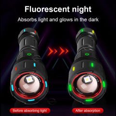 Ultra Güçlü Led Taktik El Feneri 600Watt Şarj edilebilir Flaş Işığı Kamp Fener Su Geçirmez Uzun Zoom