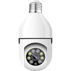 Ampul Kamera Harekete Duyarlı Gece Görüşlü Kablosuz Bebek Izleme Kamerası Güvenlik Akıllı Wifi 360