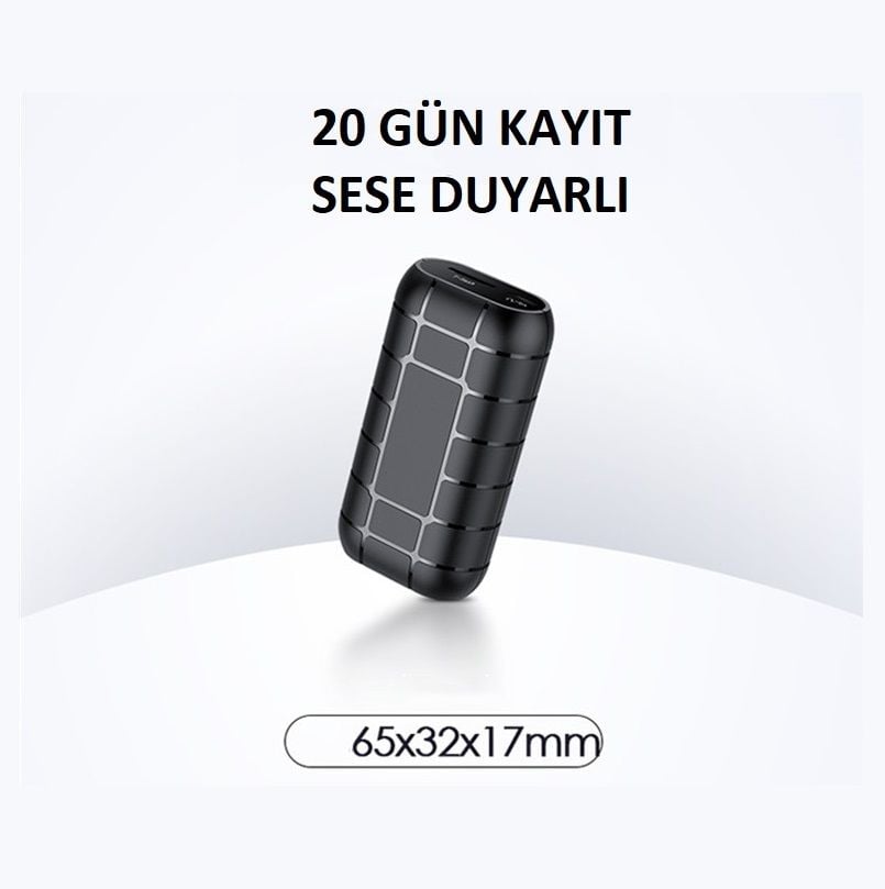 32 Gb USB Ses Kayıt Dinleme Cihazı Tek Şarjla 20 Gün Kayıt Kulaklıkla Dinleme Uzun Süreli Kayıt