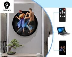 3D Fan Hologram Projektör Logo Led Ekran 224 LED 3 Boyutlu Holografik Reklam Wifi Foto Video Oynatma
