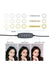 Halka Işık 5500k Youtuber Led Işıklı 2.1 Metre Tripod Tiktok Çekim Işıklı Telefon Tutucu Selfie Led
