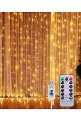 Kumandalı 8 Ayrı Moda Sahip 3mx3m ( 300 Cm X 300 Cm ) Perde Peri Usb led Işık