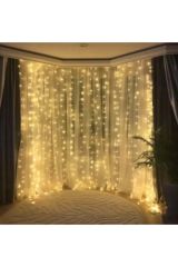 Kumandalı 8 Ayrı Moda Sahip 3mx3m ( 300 Cm X 300 Cm ) Perde Peri Usb led Işık