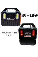 Güneş Enerjili Solar Şarjlı Bluetoothlu Mp3-radyolu Çadır Kamp Aydınlatma Fener Seti