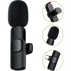 Bluetooth Mikrofon Type-C Kablosuz Yaka Mikrofonu Youtube Facebook Tiktok Çekimi