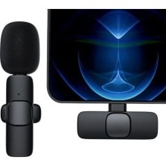 Bluetooth Mikrofon Type-C Kablosuz Yaka Mikrofonu Youtube Facebook Tiktok Çekimi