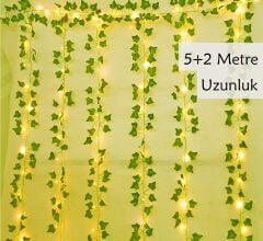 50 Led 7 Metre Sarmaşık Peri Led Işık Güneş Enerjili Solar Bahçe Balkon Ağaç Lambası Aydınlatma