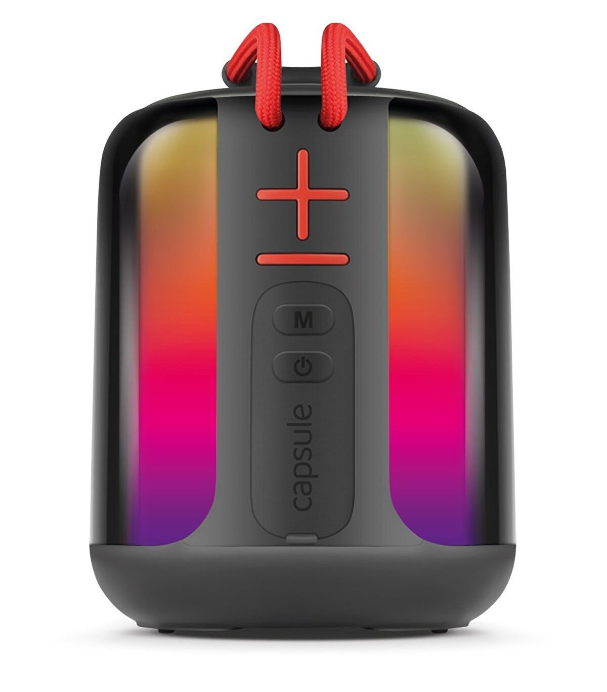 Capsule Taşınabilir Bluetooth Hoparlör Ses Bombası Yüksek Ses Gücü Sese Duyarlı Led Işık Bass