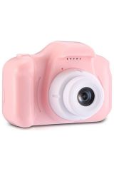 Dijital Fotoğraf Makinesi Çocuk Mini 1080p Hd Kamera Selfie Çocuk Gelişimi Oyuncak PEMBE