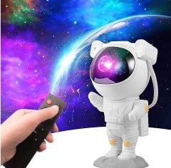 Büyük Boy Astronot Tasarım Galaxy Yıldız Plazma Gökyüzü Gece Lambası Zamanlama Fonksiyon Kumandalı