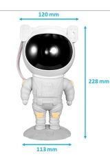 Büyük Boy Astronot Tasarım Galaxy Yıldız Plazma Gökyüzü Gece Lambası Zamanlama Fonksiyon Kumandalı