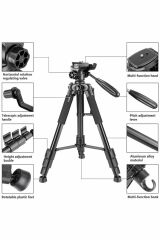 A Plus 175 Cm Profesyonel Telefon Kamera Tutucu Çantalı Tripod