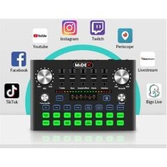 Canlı Yayın Seti Ses Kartı Mikrofon Stand Kayıt Live Set Efektli Youtuber Tiktok Pop Filitre V8 Mix