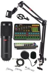 Lastvoice BM800 Live Platinium Set Efektli Ses Kartı Mikrofon Stand Kayıt Canlı Yayın Seti (Pc ve Telefon)