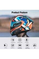 Kask Kulaklık Bt22 Bluetooth Motosiklet Kulaklık 5.0 Bluetooth Intercom Motorsiklet Kulaklık