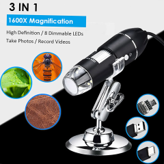 1600X Zoom 2mp USB Dijital Mikroskop 8 Ledli Kamera Telefon Tablet Bilgisayara Bağlantı