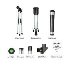 Profesyonel Astronomik Teleskop F36050 Teleskop 90x Yakınlaştırma Yüksek Güçlü