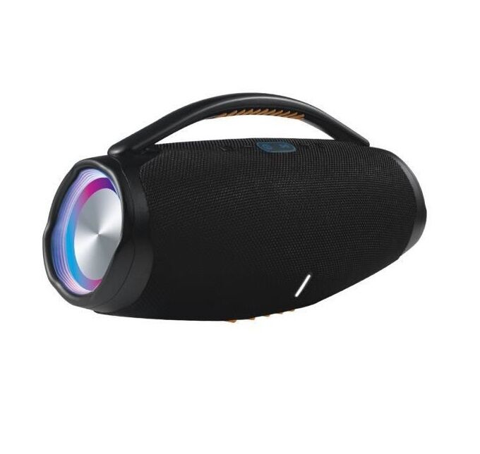 Booms Box 3 Led Taşınabilir Bluetooth Hoparlör Kırmızı Süper Ses Bas SİYAH