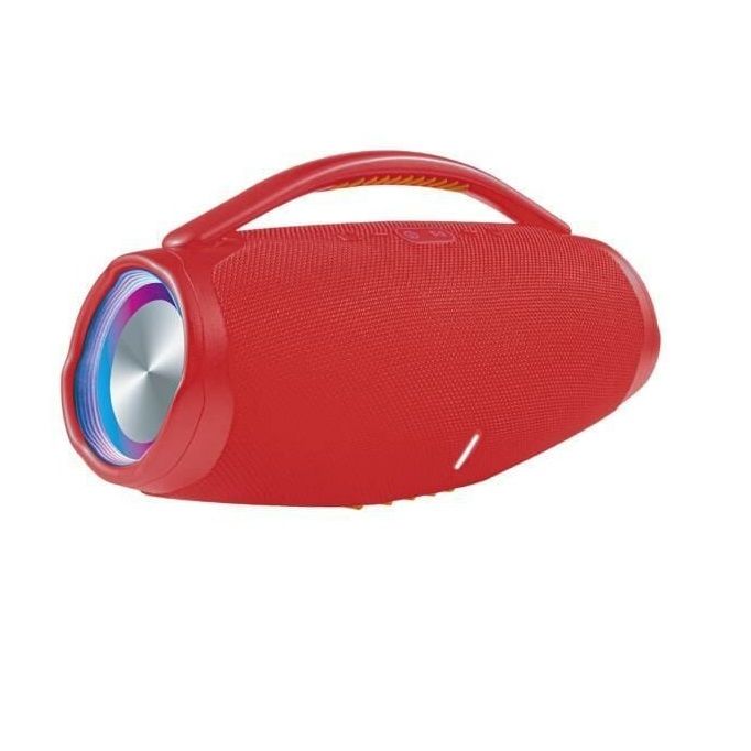 Booms Box 3 Led Taşınabilir Bluetooth Hoparlör Kırmızı Süper Ses Bas KIRMIZI