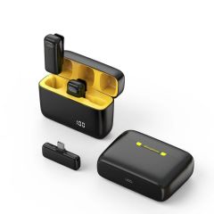 Kablosuz Yaka Mikrofonu Type C Youtube Facebook Tiktok Çekimi Bluetooth Çift Mikrofon