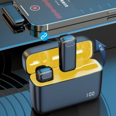 Kablosuz Yaka Mikrofonu Type C Youtube Facebook Tiktok Çekimi Bluetooth Çift Mikrofon