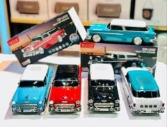 Klasik Araba Usb-Tf-Fm Radyo Bluetooth Hoparlör Hediye Aksesuar Kırmızı