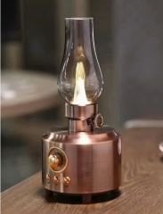 Nostaljik Retro Gaz Lambası Taşınabilir Bluetooth Hoparlör Rose Ahşap Dekorasyon Hediye