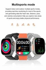 Hk8 Pro Max Amoled Ekranlı Bt Çağrı Destekli Siyah Kasa Akıllı Saat Beyaz