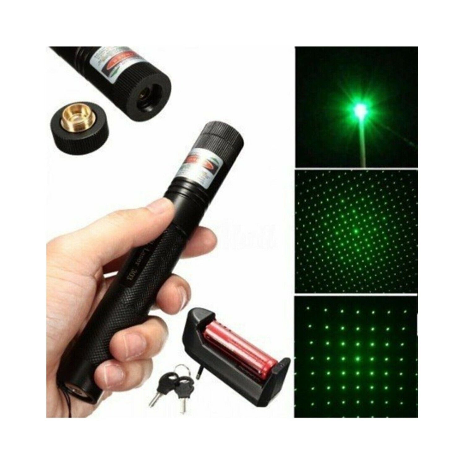 Şarjlı Yeni Model Ultra Kaliteli Yeşil Lazer 4 Farklı Mod Şarj Cihazı Lazer