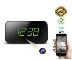 Ultra Geniş Açı Masa Saati Gizli Kamera Hareket Sensörlü Ses Video Kayıt 32gb Uzaktan Canlı İzleme Dinleme Cihazı