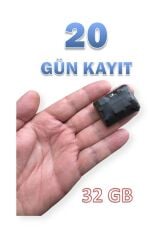 32 Gb USB Ses Kayıt Dinleme Cihazı Tek Şarjla 20 Gün Kayıt Kulaklıkla Dinleme Uzun Süreli Kayıt