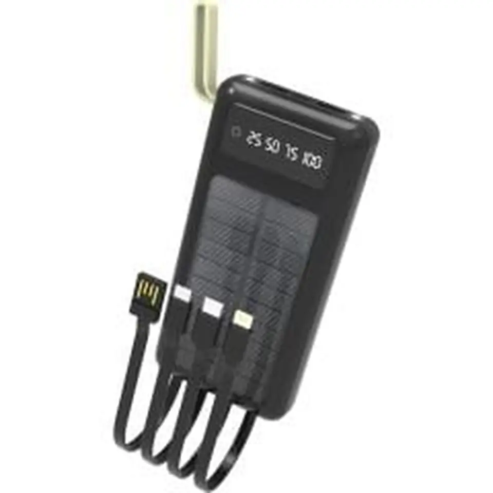 Solar Güneş Enerjili 10.000mAh Powerbank LED Ekran