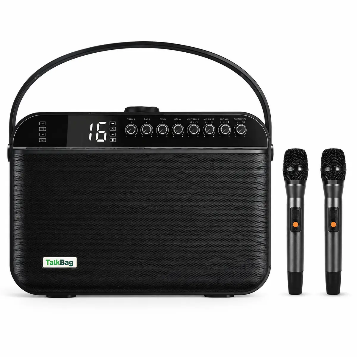 TalkBag TB-100B 120 Watt Çift UHF Kablosuz Mikrofonlu Taşınabilir Bluetooth Hoparlör