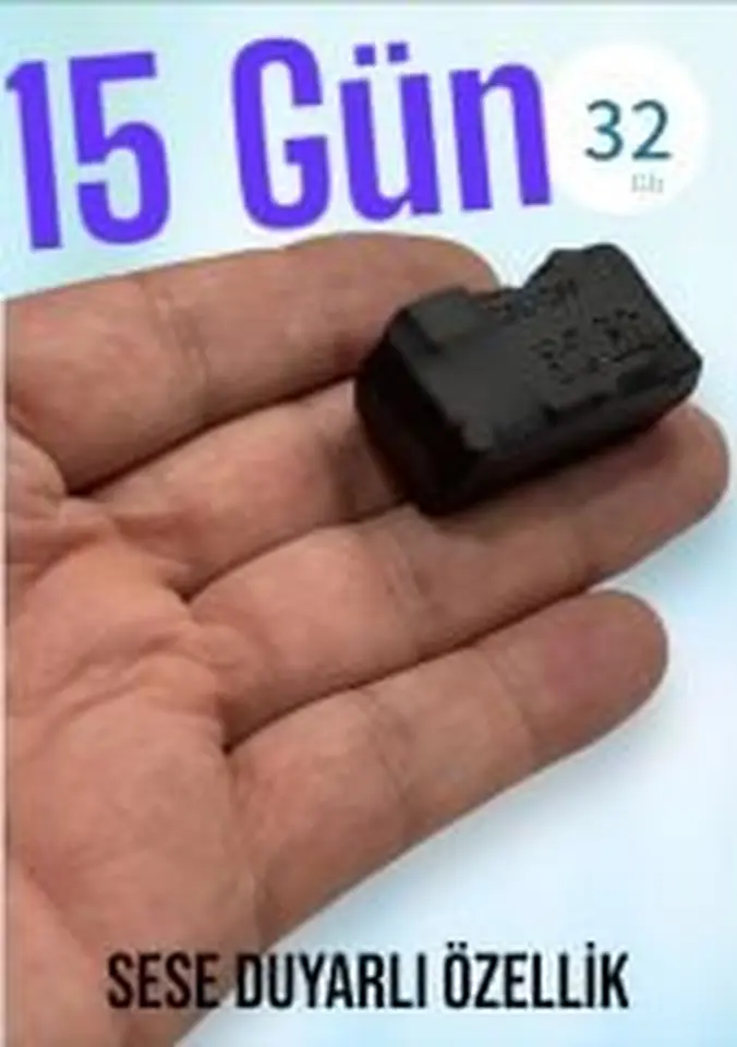32 GB Ses Kayıt Cihazı 15 Gün Aralıksız Ses Kaydı Kulaklıkla Dinleme